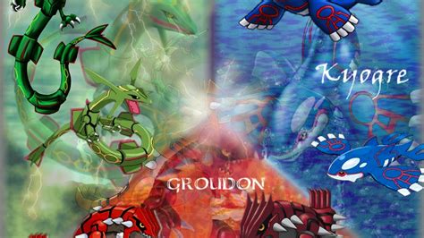 Awesome Rayquaza Groudon and Kyogre Wallpapers .